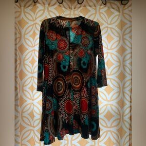 Pink Coconut Boutique multicolored boho style dress
Size M